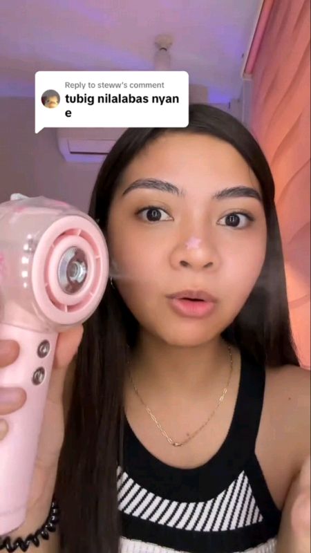 #Orashare #Mist #Mini #Turbo #Fan 💖 #rechargeable #compact #summer #aesthetic #air #portable #electronics #travel #cute #handcarry #trending #wind