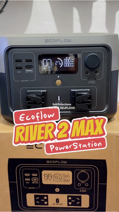 River 2 Max Ecoflow Powe Station Portable Power Generator Solar Generator 500Wh #fyp #solar #MasMuraSaShopee #PowerStation #EcoFlow