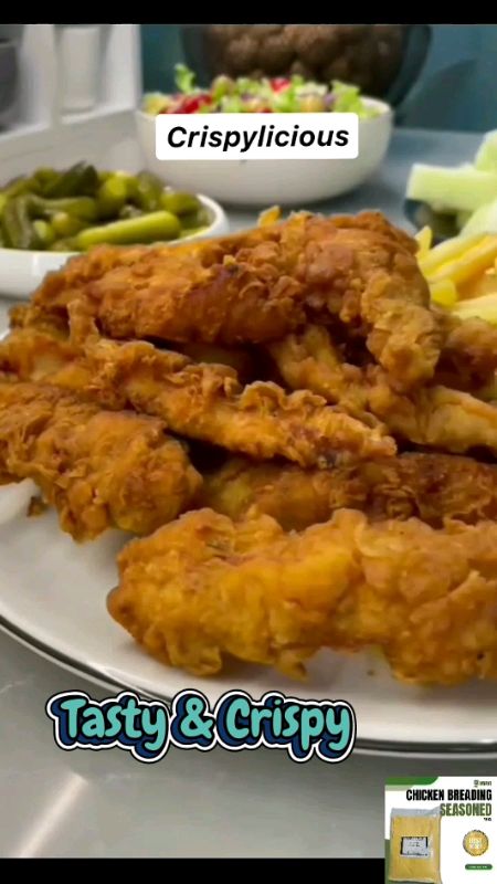 Crispy & Tasty 😋🍗 #friedchicken #breadingmix #tasty #yummy #easy #cooking #Seasoned #flour #deepfry #Kitchen #restaurant #meal #Recipe #lunch #fyp