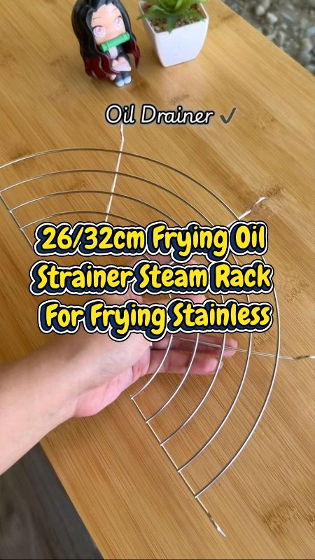 26/32cm Frying Oil Strainer Steam Rack For Frying Stainless. #MasMuraSaShopee #FreeCoinsInShopeeVideo  #ShopeePHPaydaySale #WishlistMoSagotKo #fyp