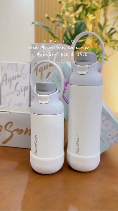 Introducing: New Aquaflask Collection ‼️  AquaSip - Moon Milk  Available Size: 16oz, 24oz & 32oz