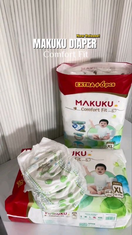 B1T1 MAKUKU COMFORT FIT TAPE AND PANTS DIAPER ULTRA THIN SOFT BREATHABLE SUPER ABSORBENT BABY DIAPER 💗✨ #b1t1diaper #babydiaper #makukudiaper #diaper
