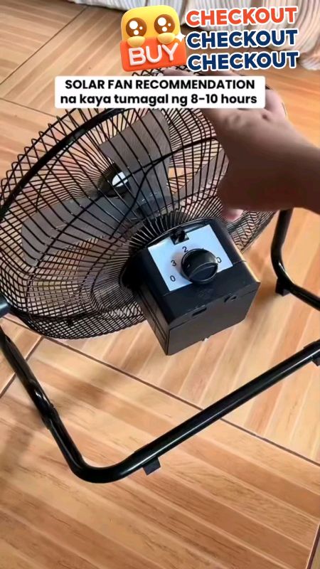 14" #RechargeableSolarDCFan, Built-In Battery with Solar Panel,camping #SolarFan #MasMuraSaShopee #FreeCoinsInShopeeVideo #ShopeePHPaydaySale #fyp
