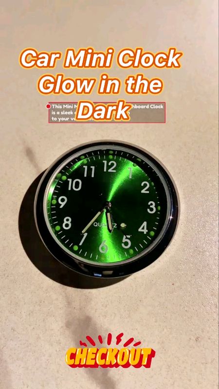 Fluorescent Mini Car Clock for Air Vent #glowinthedark #MasMuraSaShopee #FreeCoinsInShopeeVideo