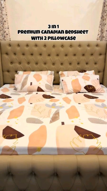 3in1 Fully garterized bedsheet with 2 pillowcase😍 #3in1bedsheet #bedsheet #bedsheetwithpillowcase #fullygarterizedbedsheet