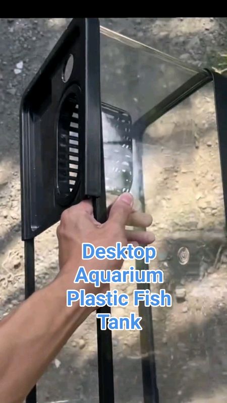 Desktop Fish Tank Aquarium Fish Tank Starter Kit Clear Plastic Aquatic Animals Ecological Box #fyp #fp