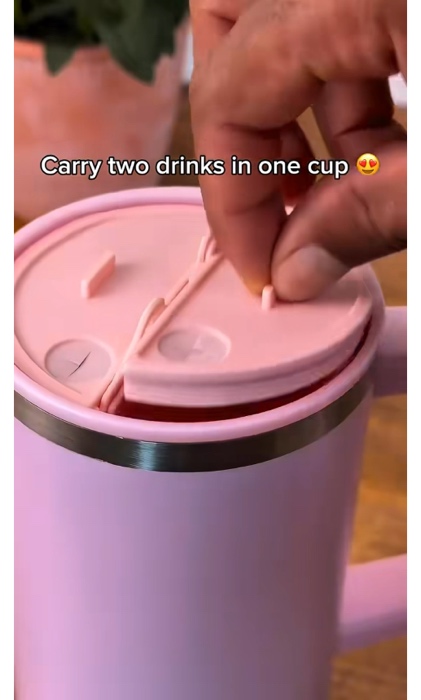 ￼Silicone Mug Liner Divider Water Cup 40oz #siliconemug #drinkseparator #drinkdivider #siliconetumblercup #MasMuraSaShopee #FreeCoinsInShopeeVideo