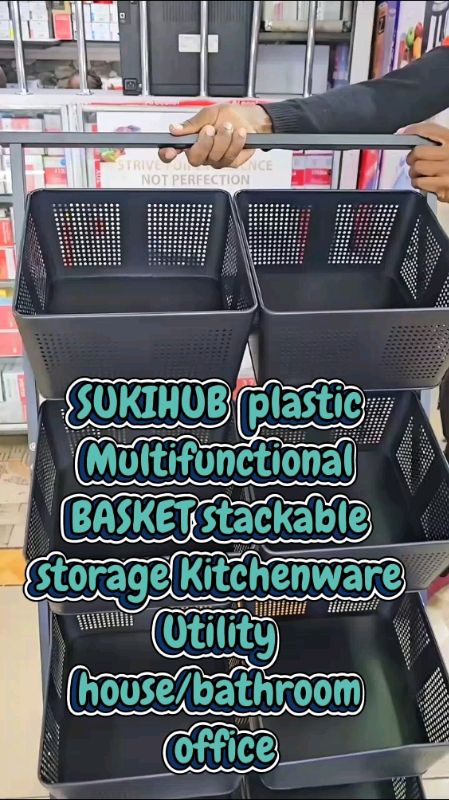 SUKIHUB  plastic Multifunctional BASKET stackable storage Kitchenware Utility house/bathroom office#kalbo26 #shopecoins #stackablestorage#fyp