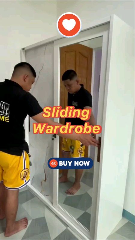 Sliding Wardrobe with Mirror #MasMuraSaShopee #viral #fyp #trending #wardrobe #cabinet #highquality