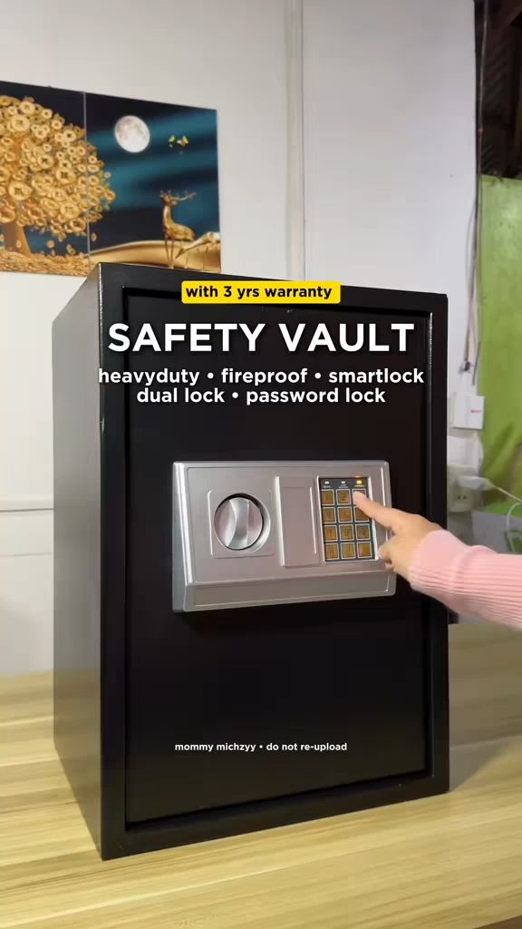 Safe vault for home and business 🔐#safevault #safevaultbox #safevaultwithpassword #safevaultwithkey #vault #vaultsafe #safebox #Vault