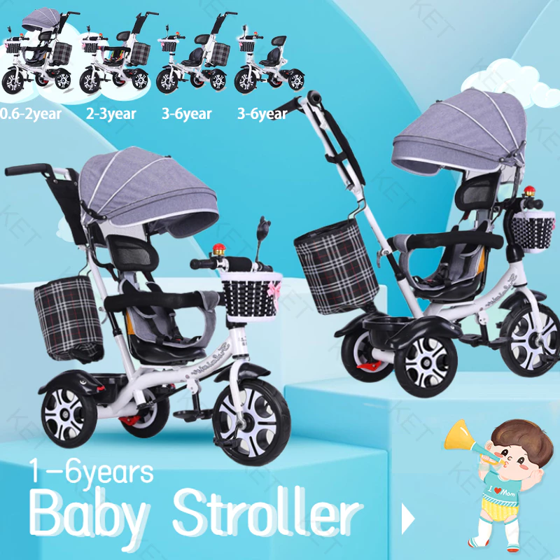 4 In 1 kids bike baby tricycle Children Tricycle Baby Stroller kids bicycle Stroller Bike