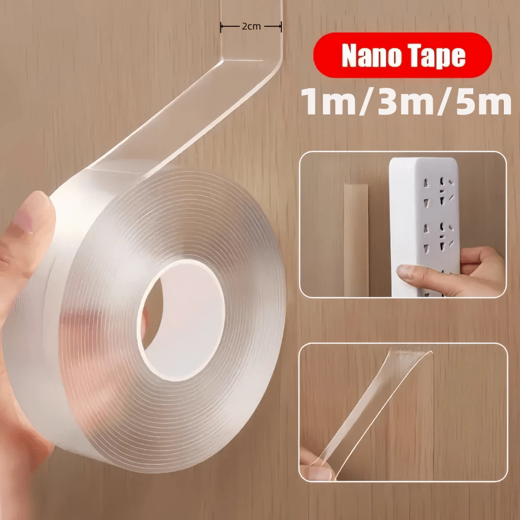 Transparent double sided nano tape waterproof wall stickers reusable high temperature resistant tape