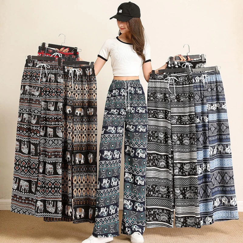 Elephant Pants Cotton Spandex Fabric Light and Comfortable To Wear