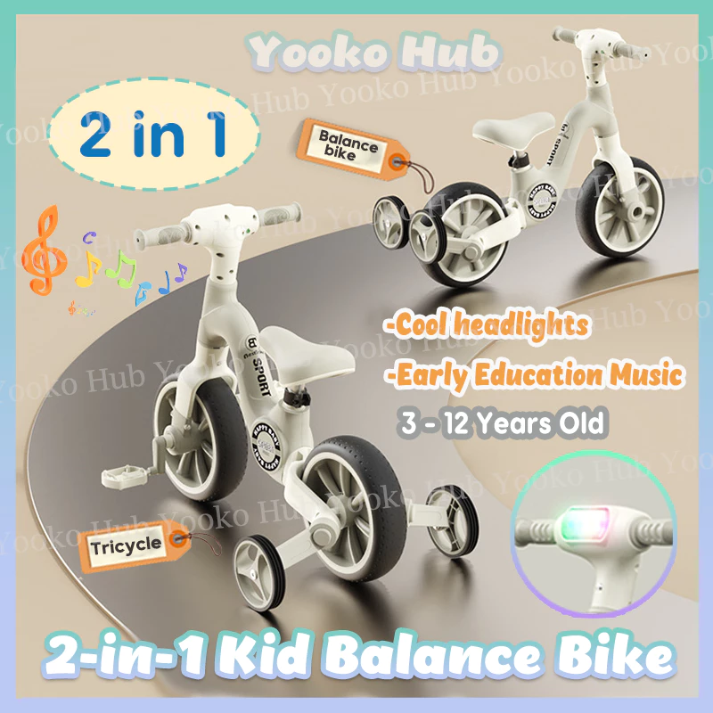 Yooko Balance Bike For Kids 2 in1Kids Baby Walker Children's balance car Bicycle For Kids