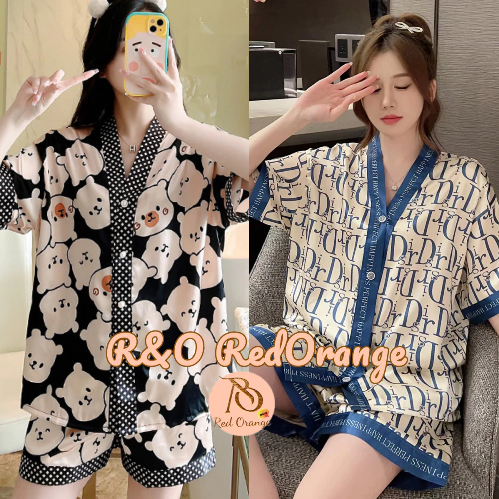 R&O New Silk Korean Set Unisex Terno Sleepwear Pajama Nightwear kimono style homewear #RSK