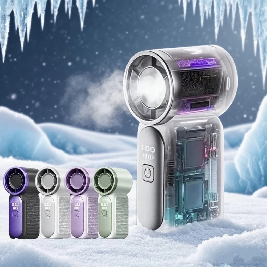 Super Handheld mini palm pocket 100 high speed Turbo Fan Portable Semiconductor Refrigeration Fan