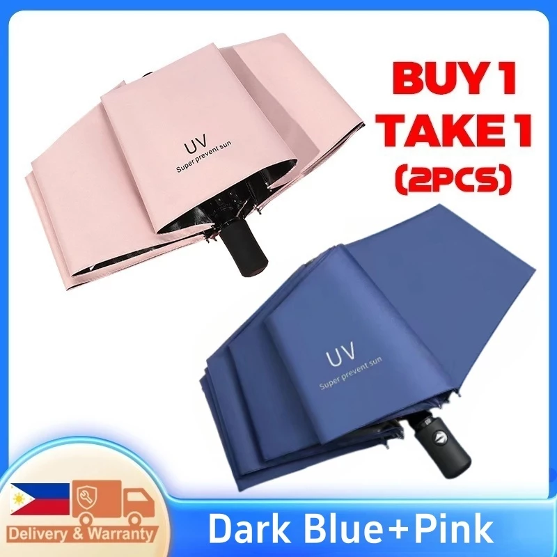 Umbrella Automatic Manual UV Protection Sun Rain Windproof Double Person Outdoor Payong