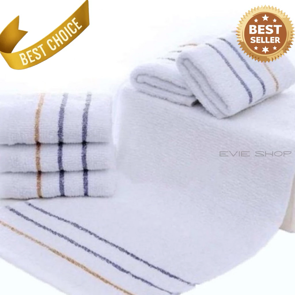 12pcs Face towel hand towel white plain design high quality 100% cotton Kitchen towel one dozen
