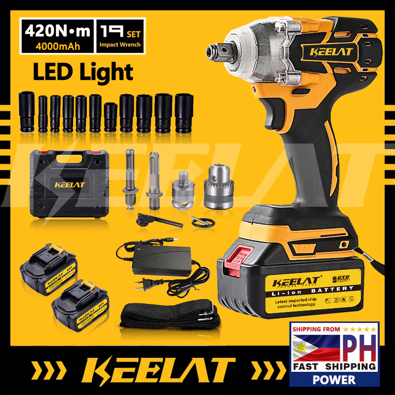 Keelat KID004 Electric lmpact Wrench Cordless Brushless Wrench lmpact Driver Ratch Wrench Drill