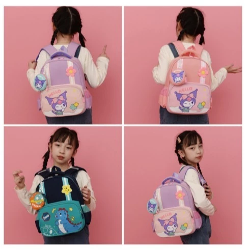 （）High Quality kuromi backpack for girl school bag canvas Suitable for younger students
