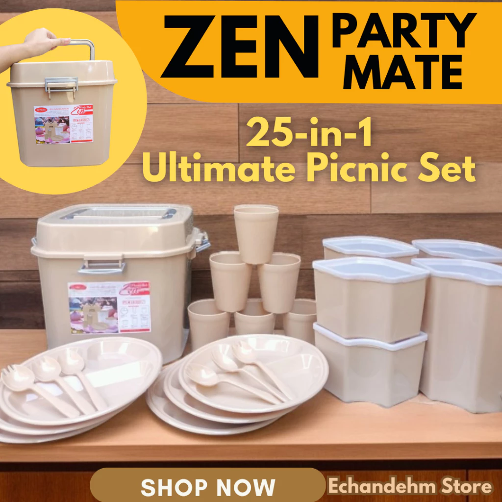25 in 1 Zen Party Mate Ultimate Outdoor Picnic Essentials & Food Storage Solution