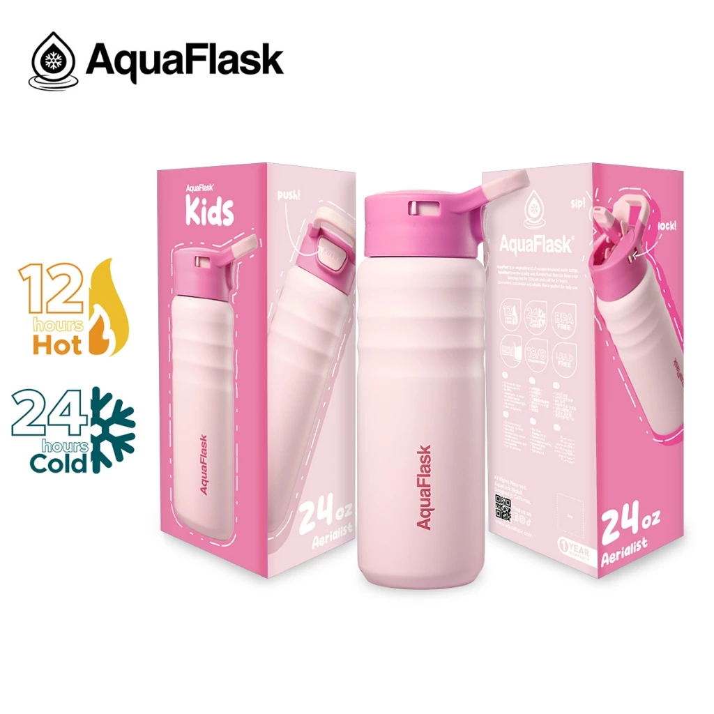 AquaFlask (12oz 24oz 32oz) Kids Straw Sip Collection Limited Edition