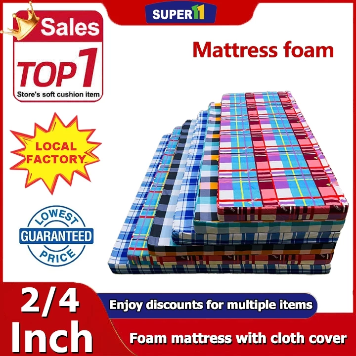 SUPER11 foldable mattress foam bed double single size 2 4 inch Student Dormitory queen size foam bed