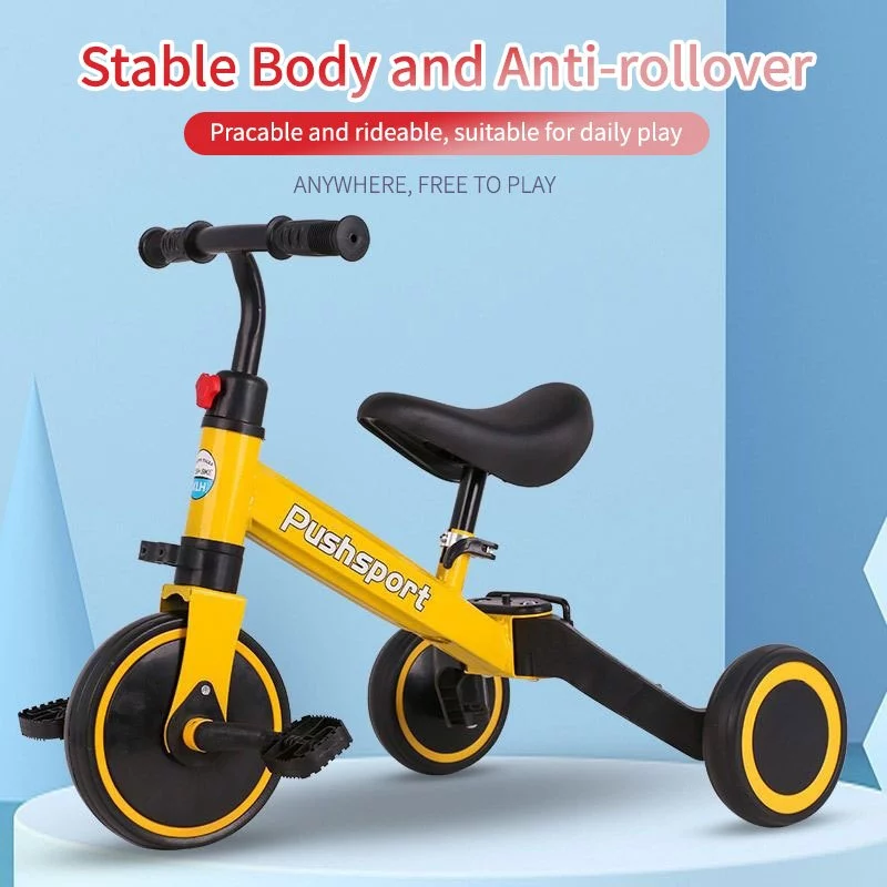 Children's Three Wheeled Balance Bike Multi Function Bicycle Baby Balance Bike Toddler Bicycle