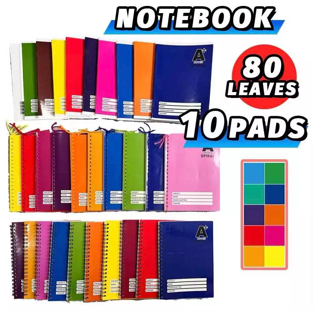 10PCS Bundle Yarn Notebooks 80Sheets 145x200mm 10Color Assorted School Office StationerySupply