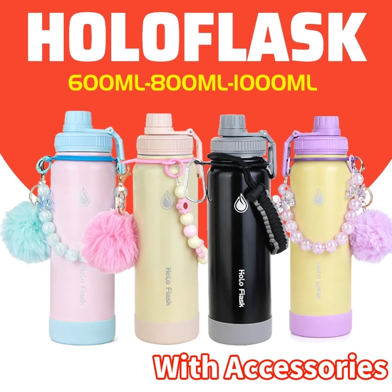 HoloFlask Tumbler and Cold 600 800 1000ML Cup with Water Bottle Accessories Paracord & Boot