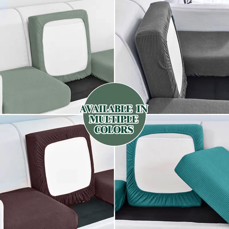 Elastic Sofa Seat Cover Patchwork Solid back Cushion Stretchable Anti Slip Dust Sofa Cushion Cover