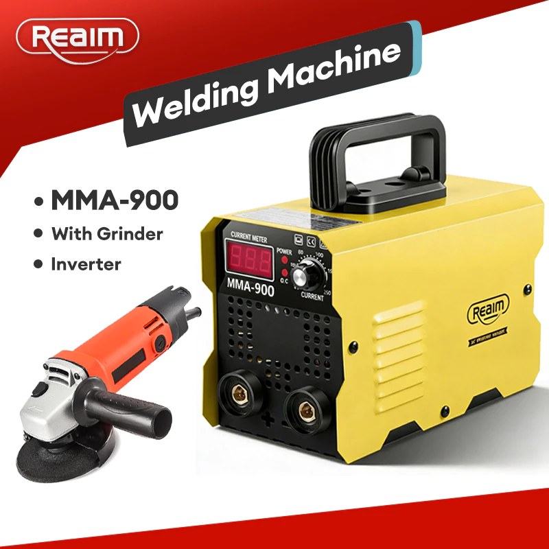 Reaim Welding Machine Inverter MMA900 950 ARC Portable Handheld Igbt and Angle Grinder