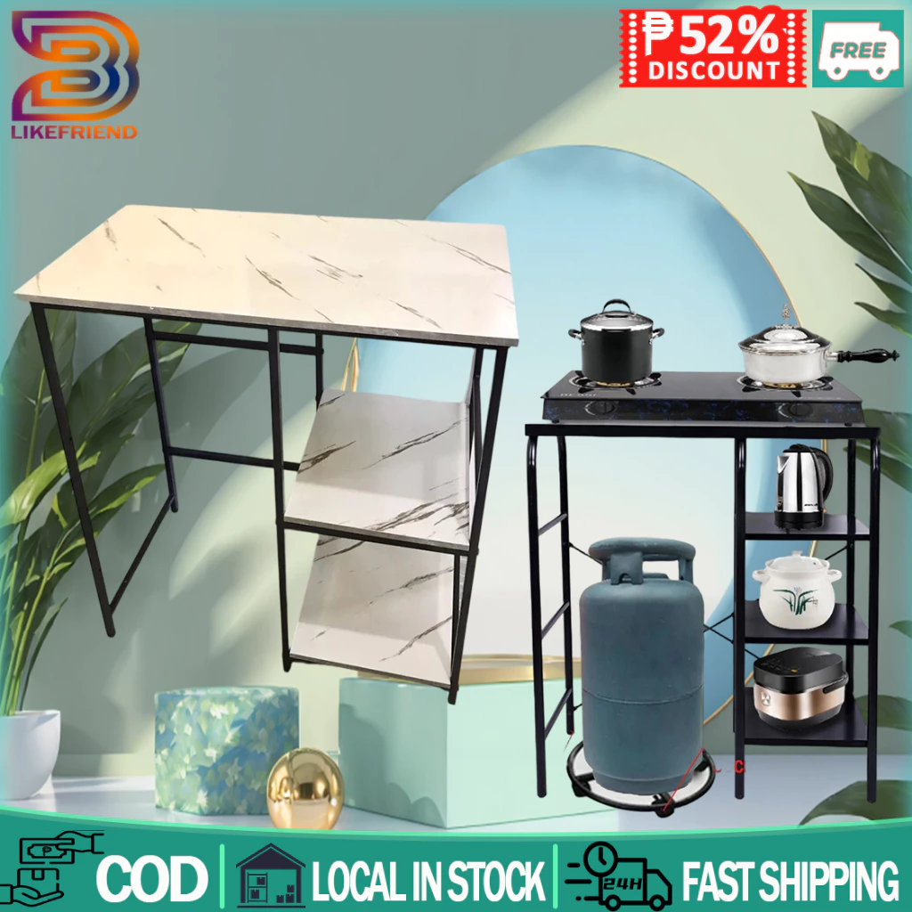 Gas Rack for Double Desktop Gas Stove Stand Rack Kitchen Organizer Gas Tank Holder