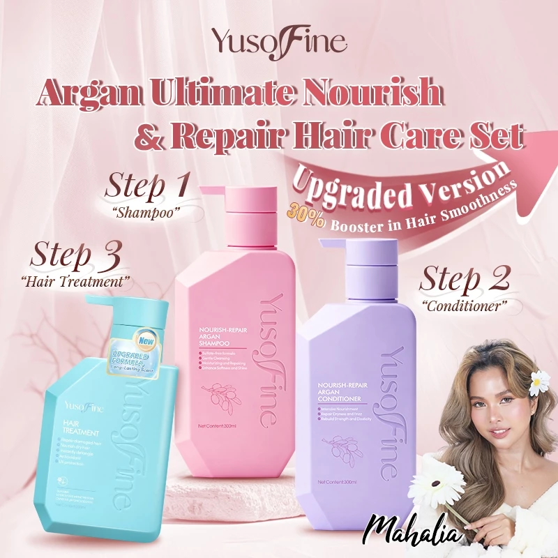 Yusofine Nourish Repair Argan Shampoo + Conditioner + Hair Treatment