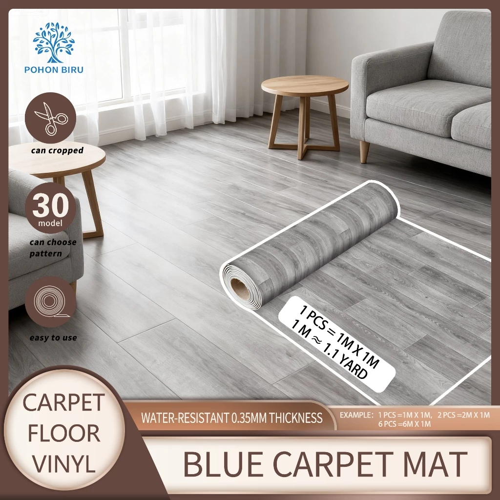 Linoleum Vinyl Flooring Waterproof and Durable,Wrinkle Free,0.35mm Thickness
