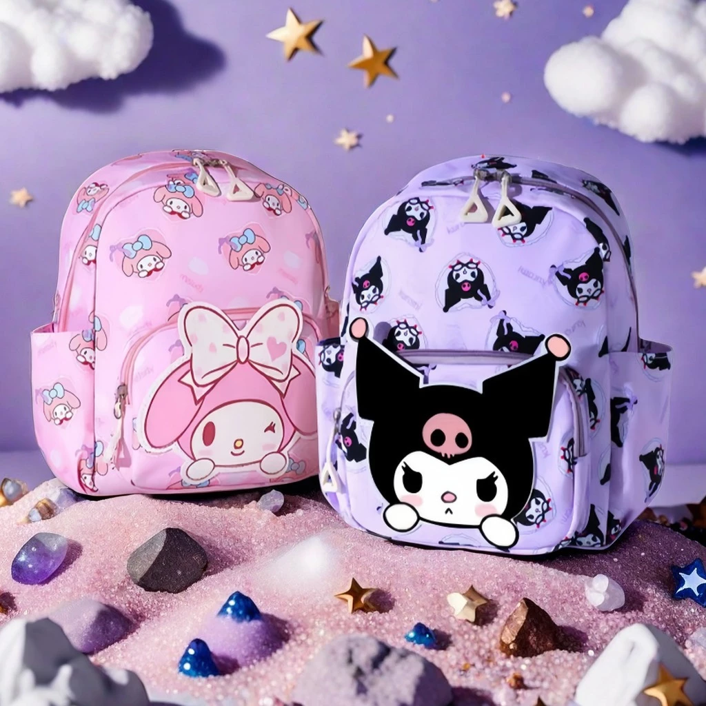 Sanrio Schoolbag Kuromi Bag Kids Bag Travel Backpack Cute Campus Style Kindergarten Backpack Gift