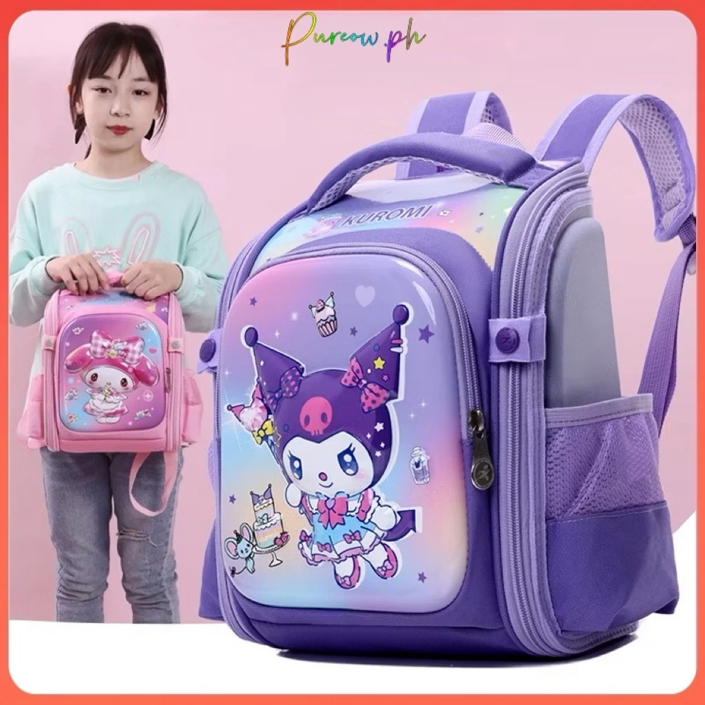 Kindergarten Primary School Schoolbag 2 6 Years Old Cartoon Backpack 3D Kuromi Children's Schoolbag