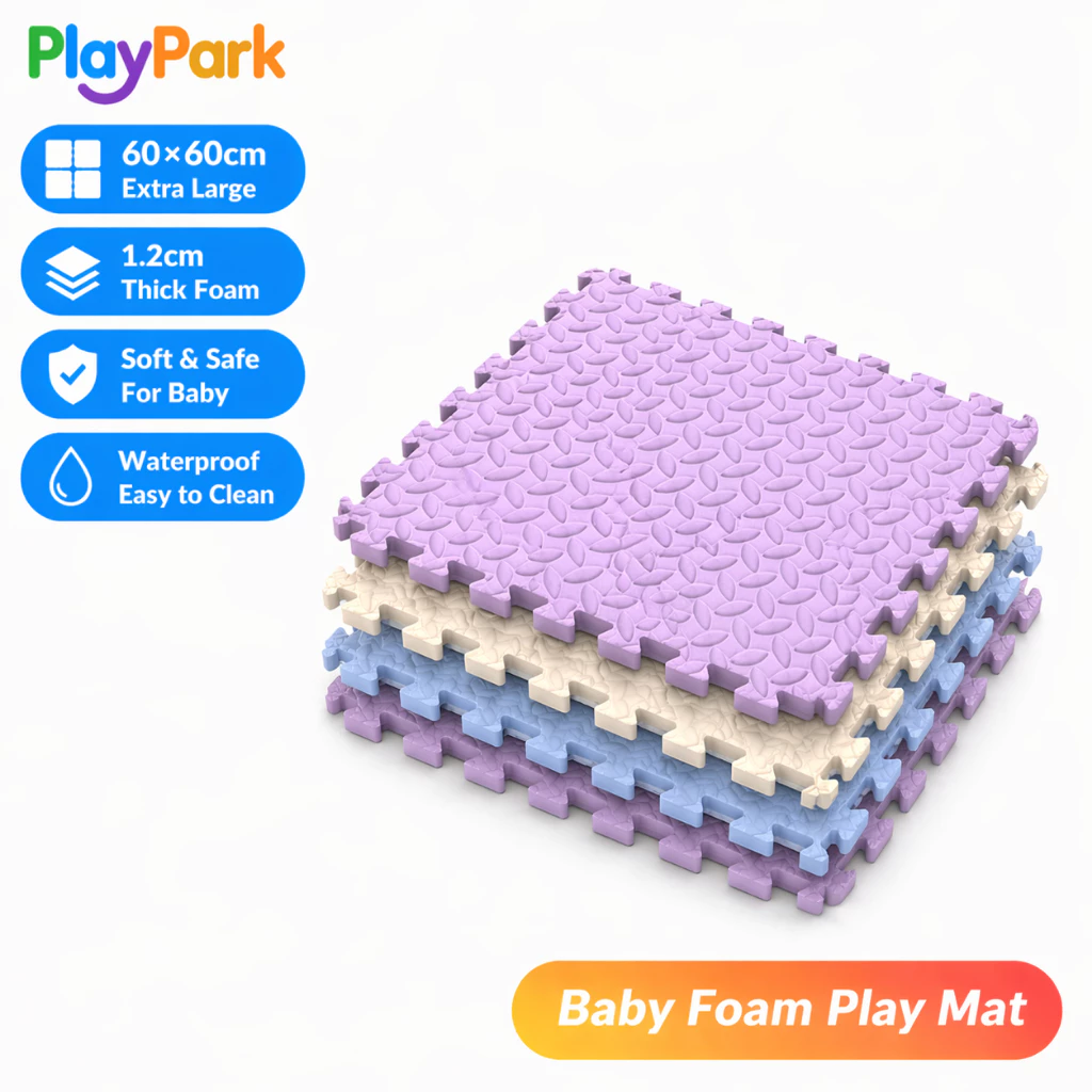 8PCS Puzzle Mat 60x60 Foam Play Mat for Kids Baby Soft Non Slip Crawling Mat