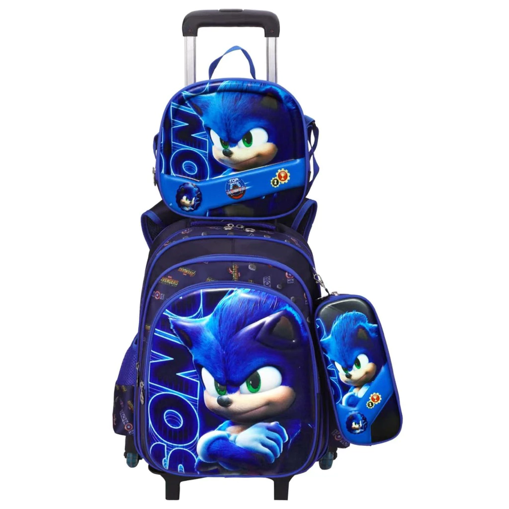 YF113 3D 16 3in1 Trolley BAG FOR Kids Boys Waterproof Large Capacity
