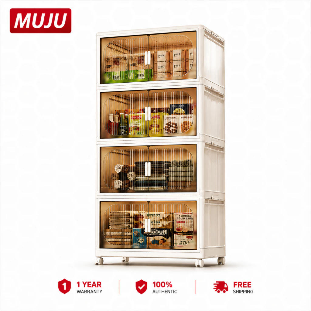 Muju Foldable Cabinet For Clothes Durabox Heavy Duty Plastic Drawer Cabinet Wardrobe Storage Box