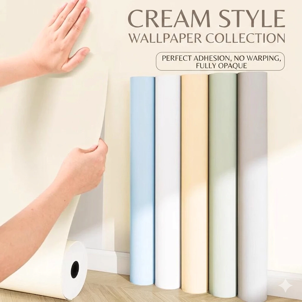 Macaron Color Wallpaper 60*300cm Waterproof self Adhesion Easy Removable