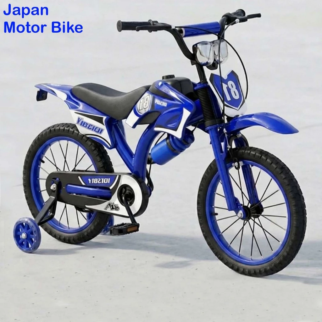 Japan Kid's Bicycle Motor Mountain Bike 16 Inch Outdoor Sports Racing Cycling Toy with Horn