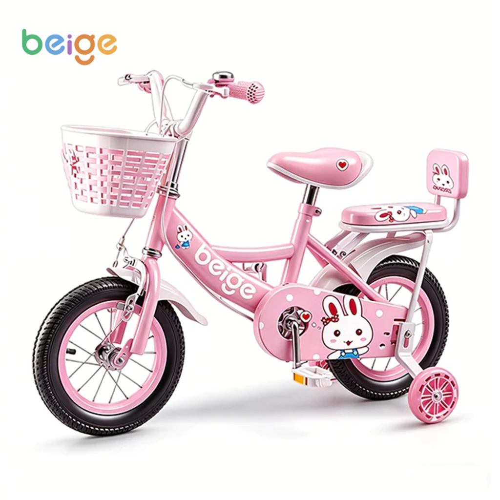 Bike For Kids Girl 50KG Height Adjustable12 16 18 Inch With Detachable Training Wheels Rubber Tires