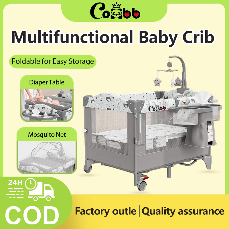 Cocobb Baby Swing Crib Multifunctional Liftable Stitching Co Sleeper Newborn Crib Baby Rocker Bed