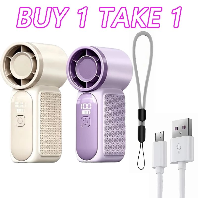 X688 Mini Fan 6000mah Portable Handheld Turbo Small Rechargeable Fan 3.5 Inch High Speed Strong Fan