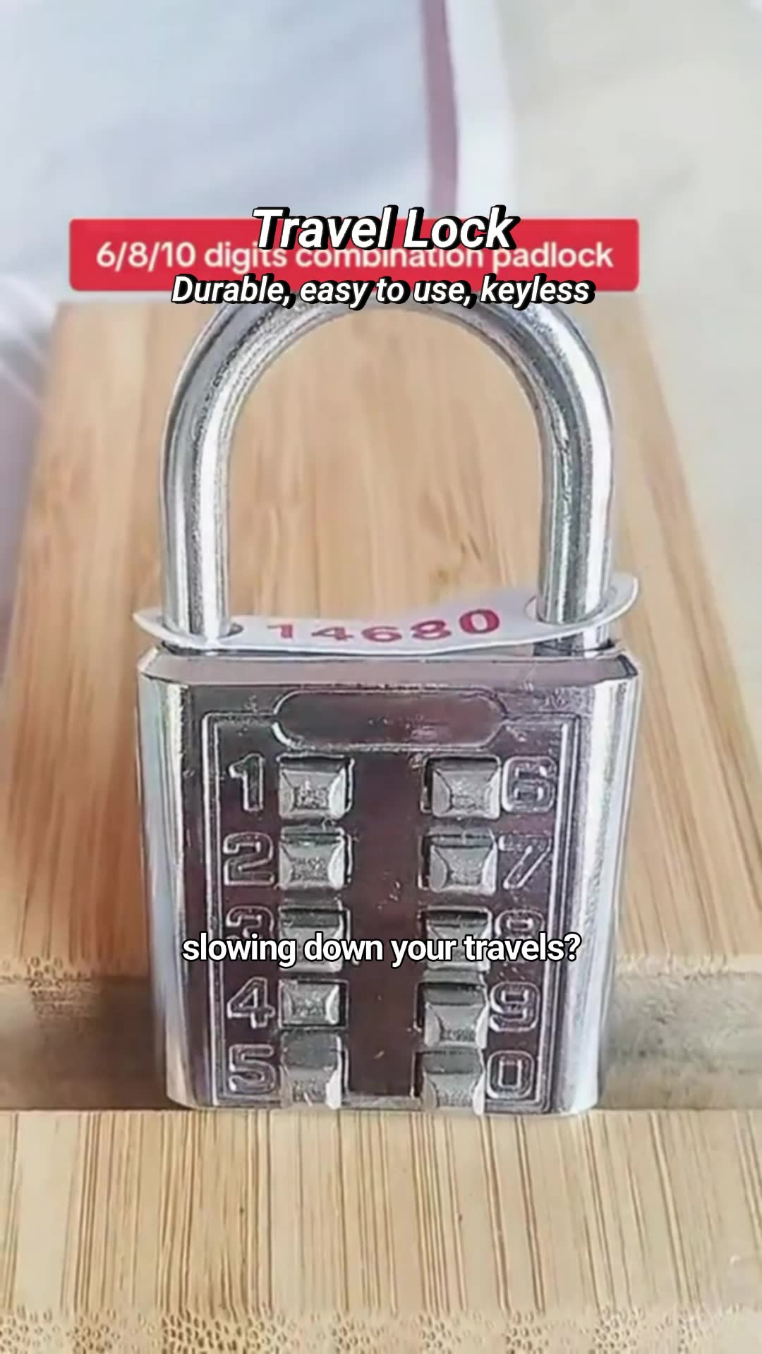 Mechanical password padlock Travel Luggage Lock Digit Combination Lock Locker button lock #padlock #passwordpadlock