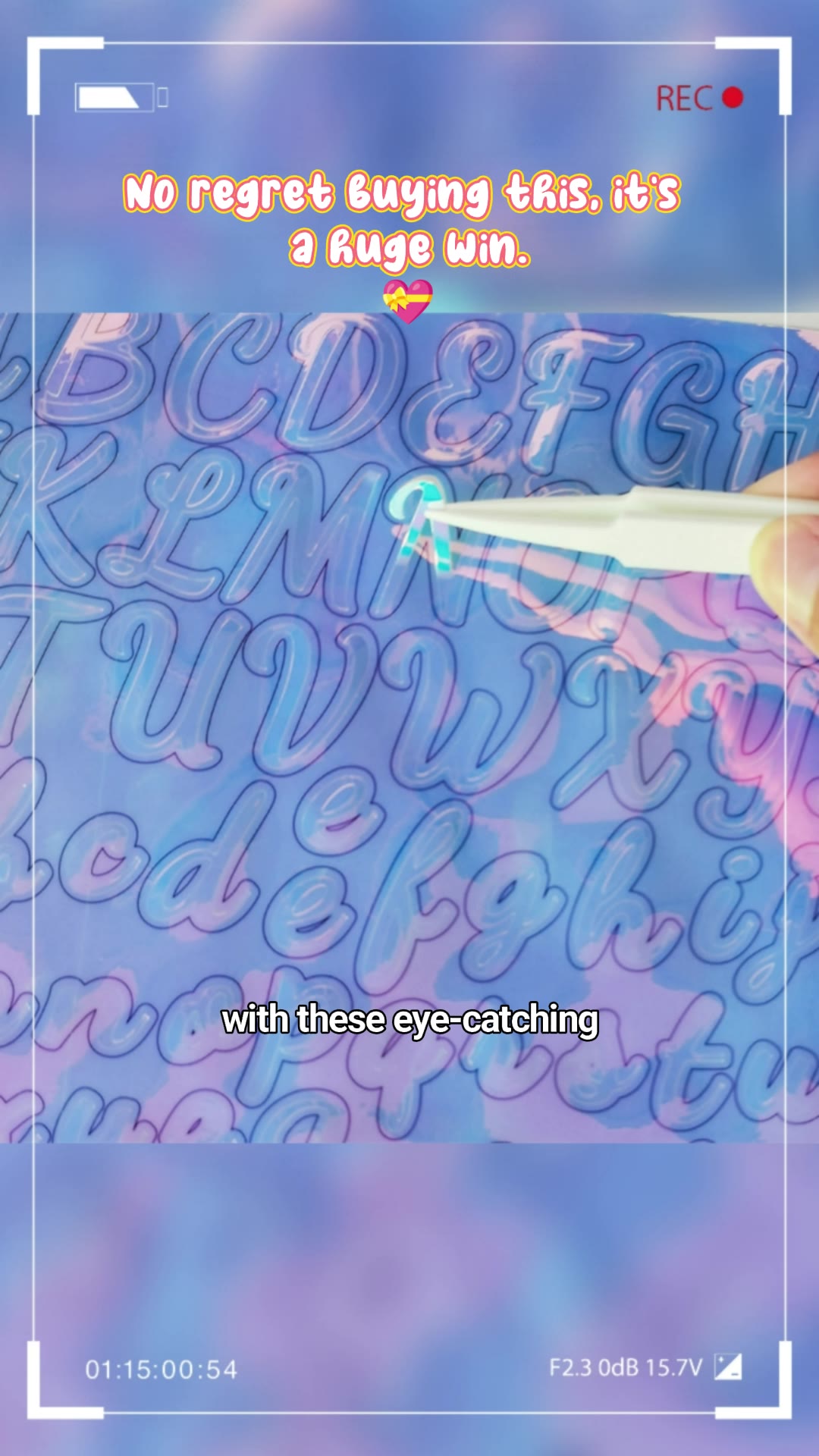 Waterproof Letter Stickers in Phantom Color...