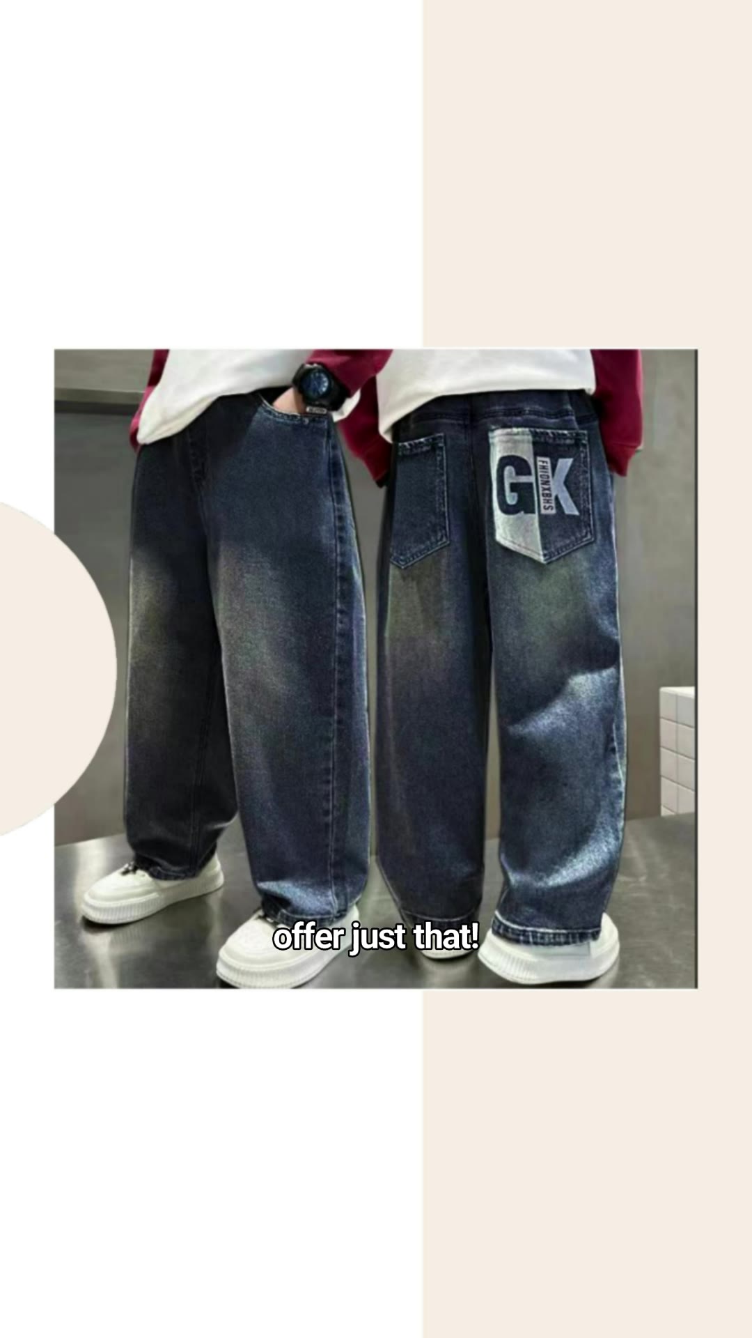 Denim Baggy Pants 🥰 #pants #kids #baggypants #FreeCoinsInShopeeVideo