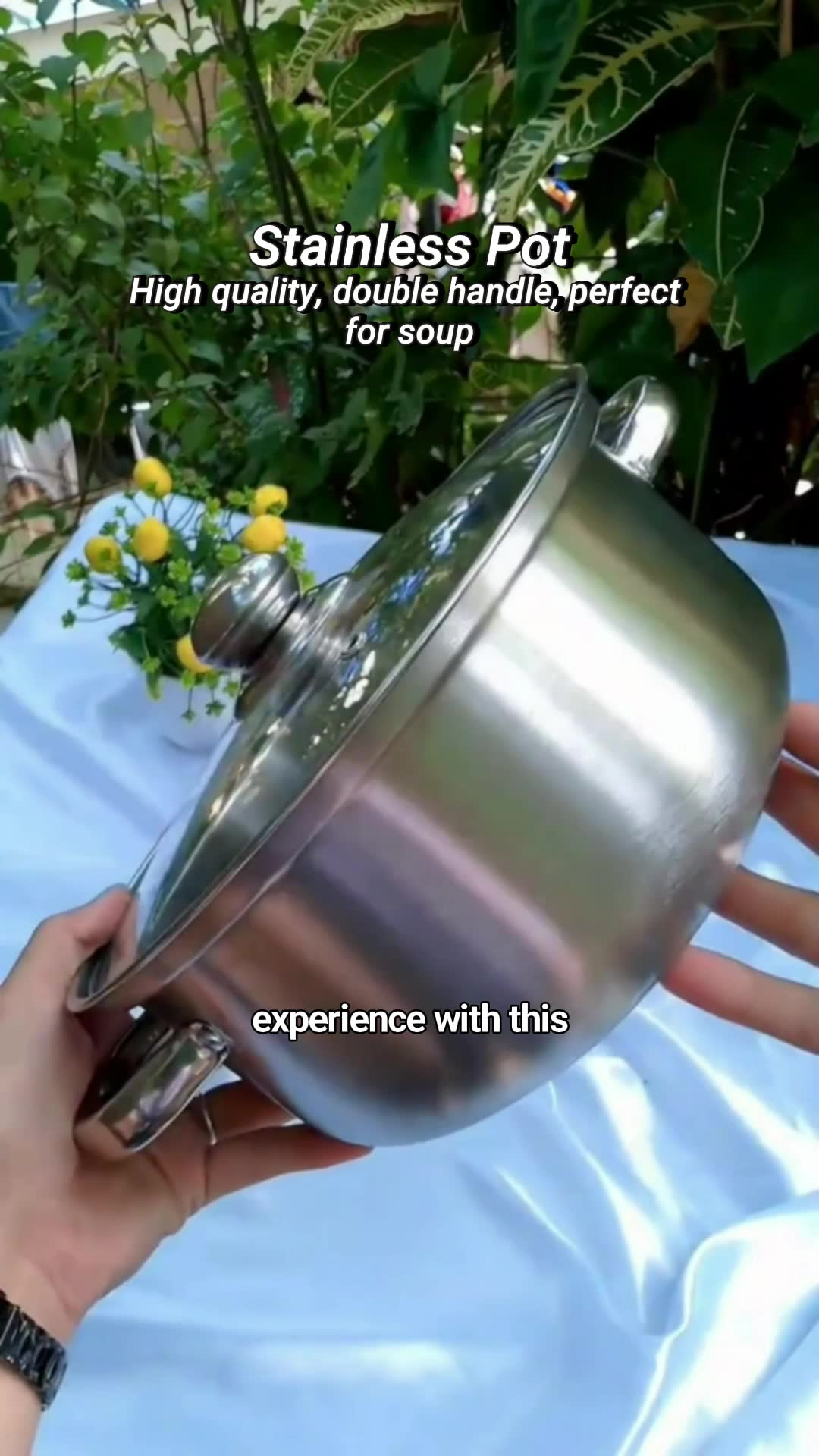 Stainless Casserole Cookware Double Handle Soup Pot With Glass Cover For Induction Cooker Cooking #firstshop #shopnow #foryou #budolfinds #shopeeph