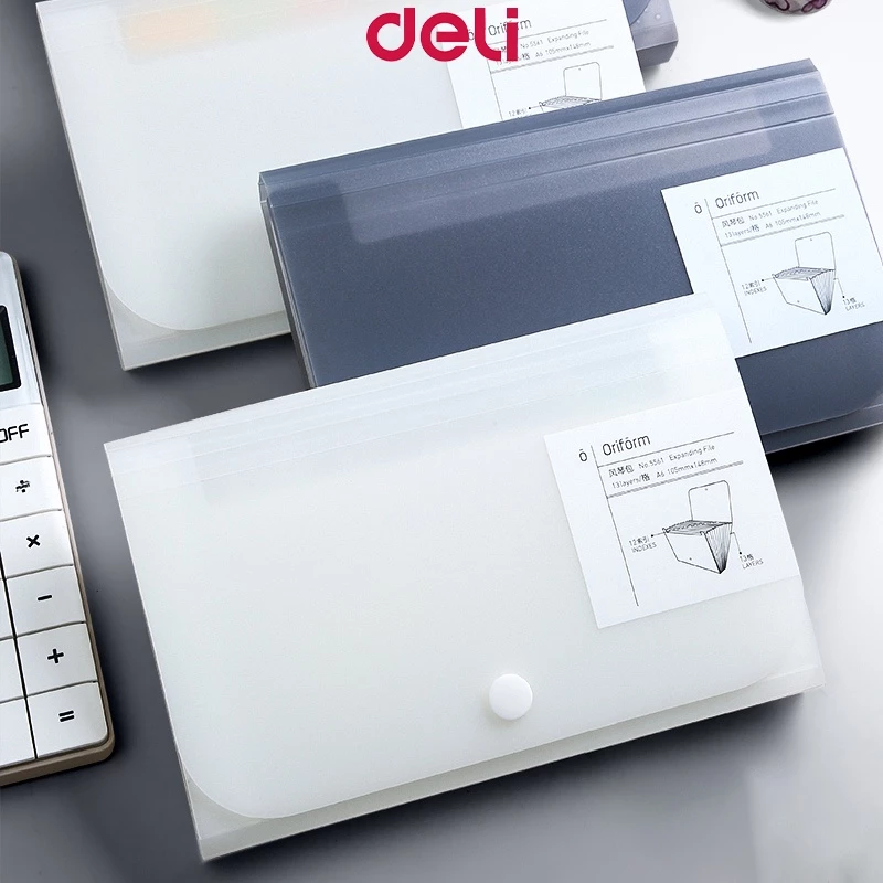 Deli Expanding File Multi layer FolderDocument Bill Storage Book Receipt Bill Bag 5561